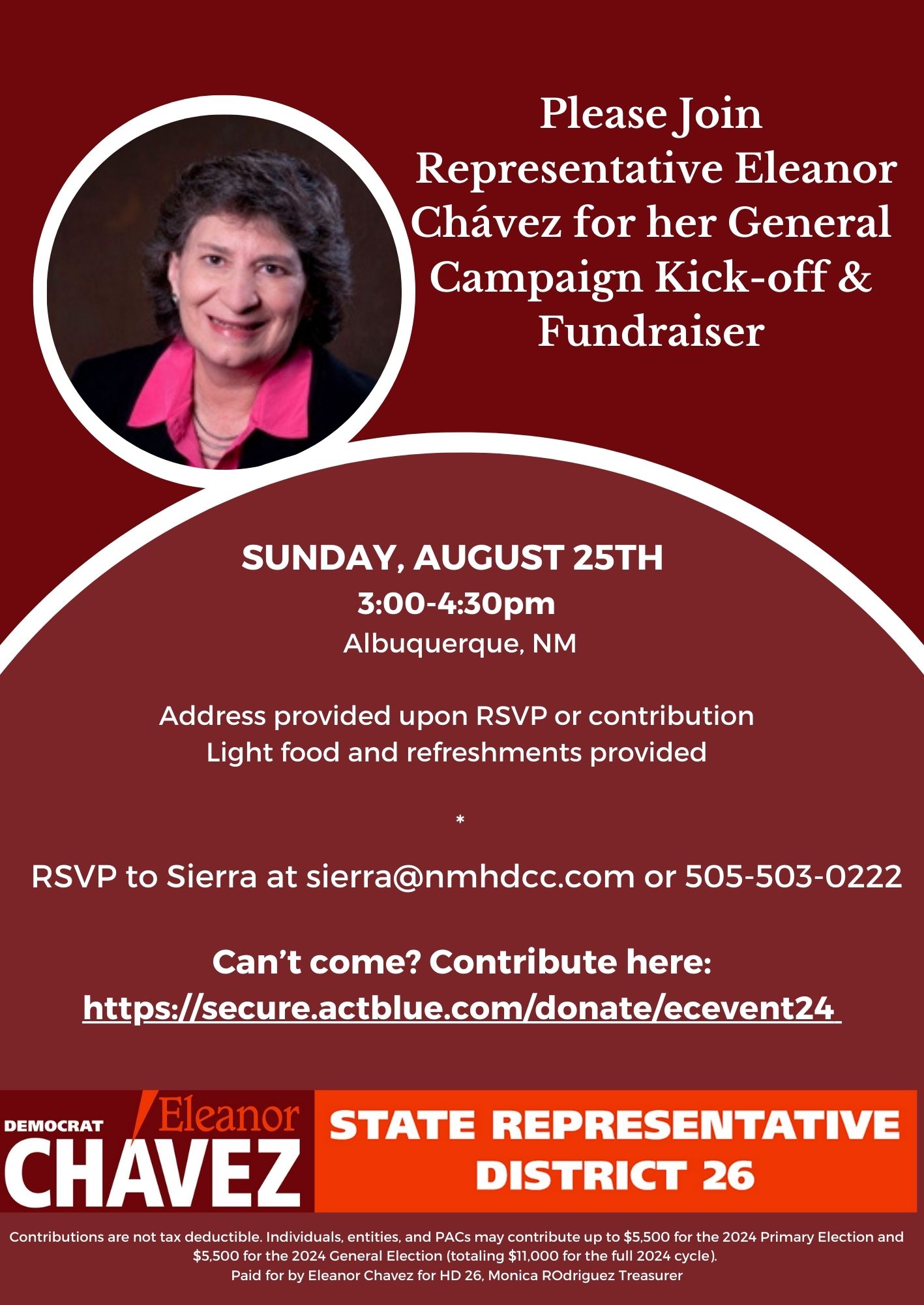 You are currently viewing Representative Eleanor Chávez General Election Fundraiser