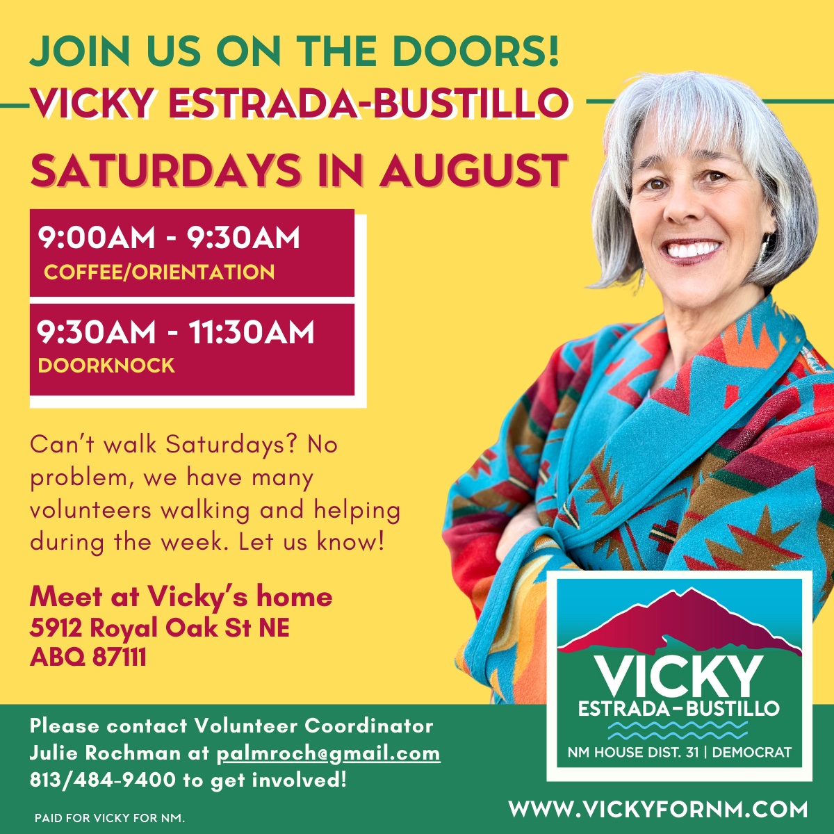 You are currently viewing We’re walking with Vicky Estrada-Bustillo!