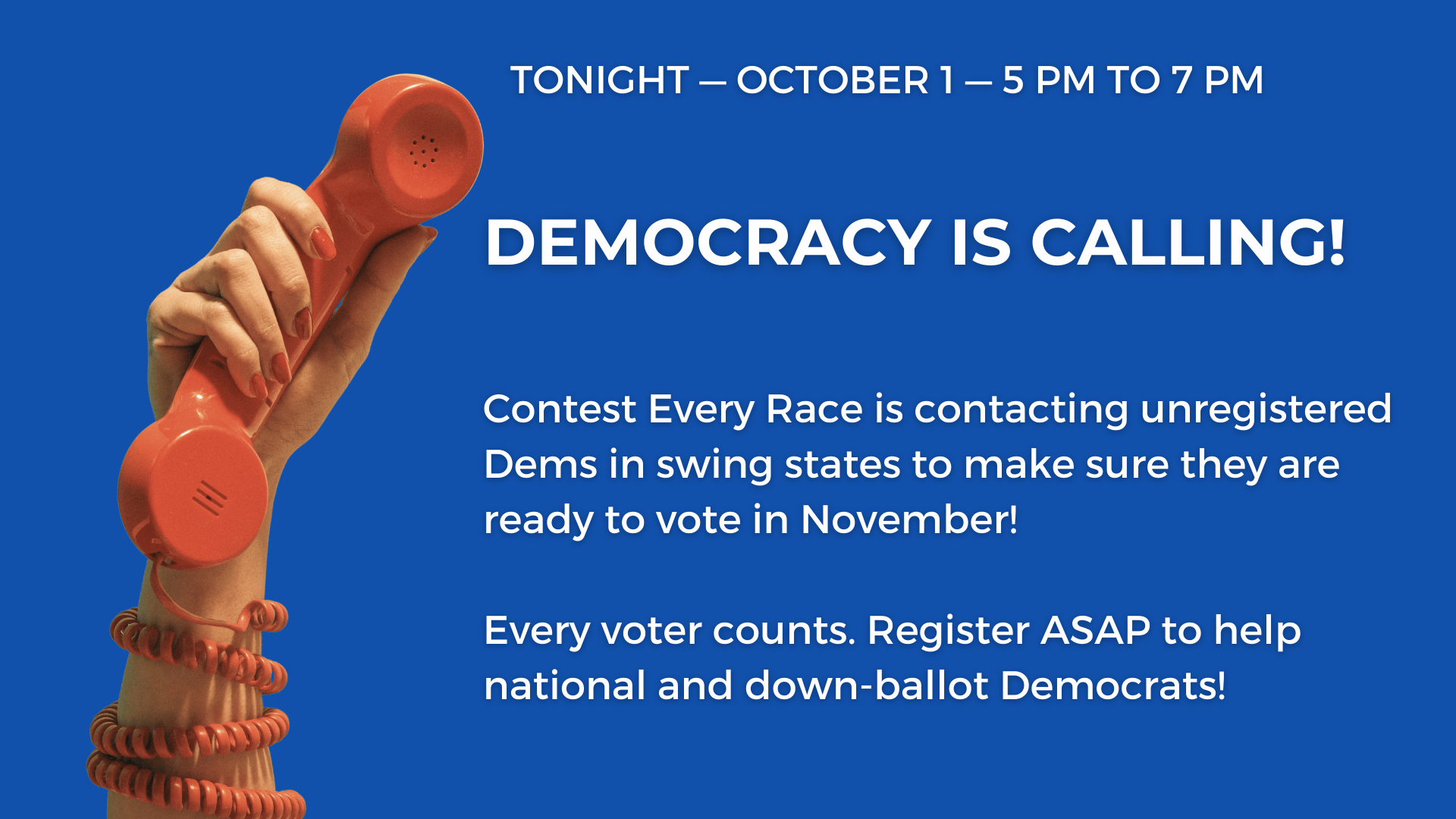 You are currently viewing TONIGHT – Make Calls To Register Dems In Swing States