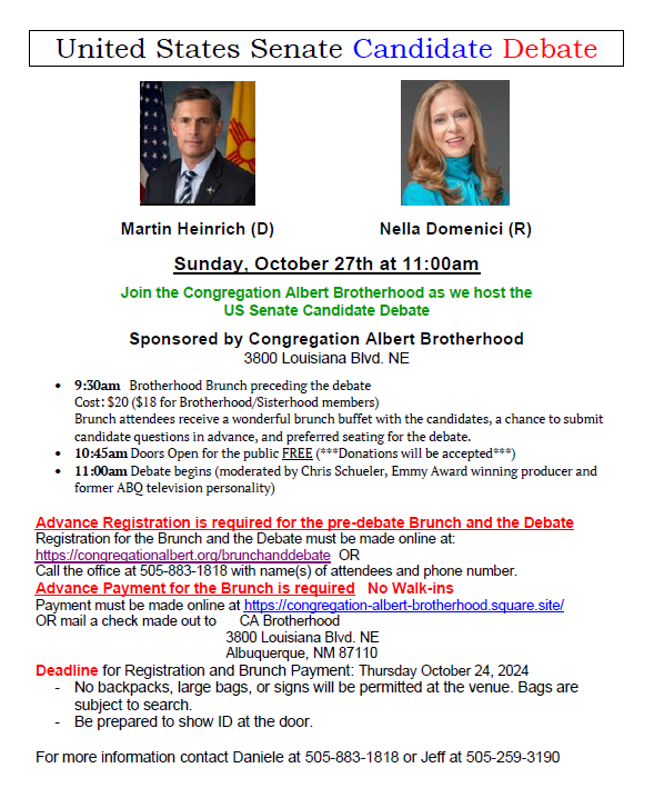 You are currently viewing US Senate Candidate Brunch and Debate