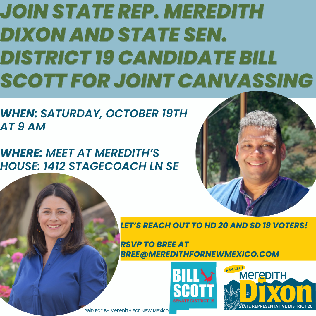 You are currently viewing Rep. Meredith Dixon and Sen District 19 Candidate Bill Scott