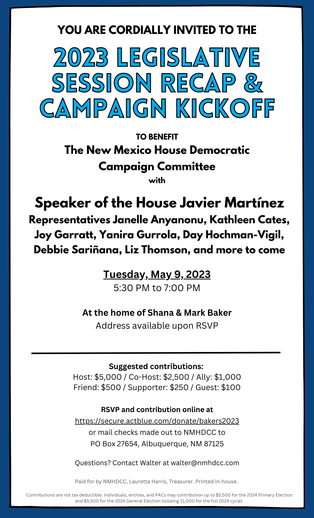 You are currently viewing NM House Dems Campaign Kickoff Fundraiser (NMHDCC)