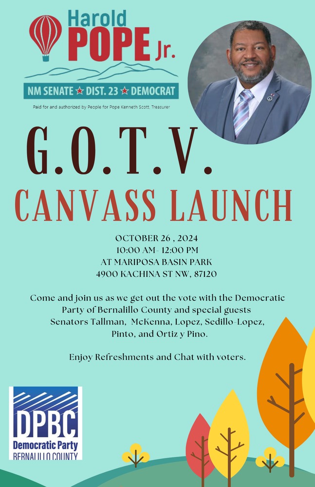 You are currently viewing Senator Pope and Bernalillo County Dems GOTV Celebration