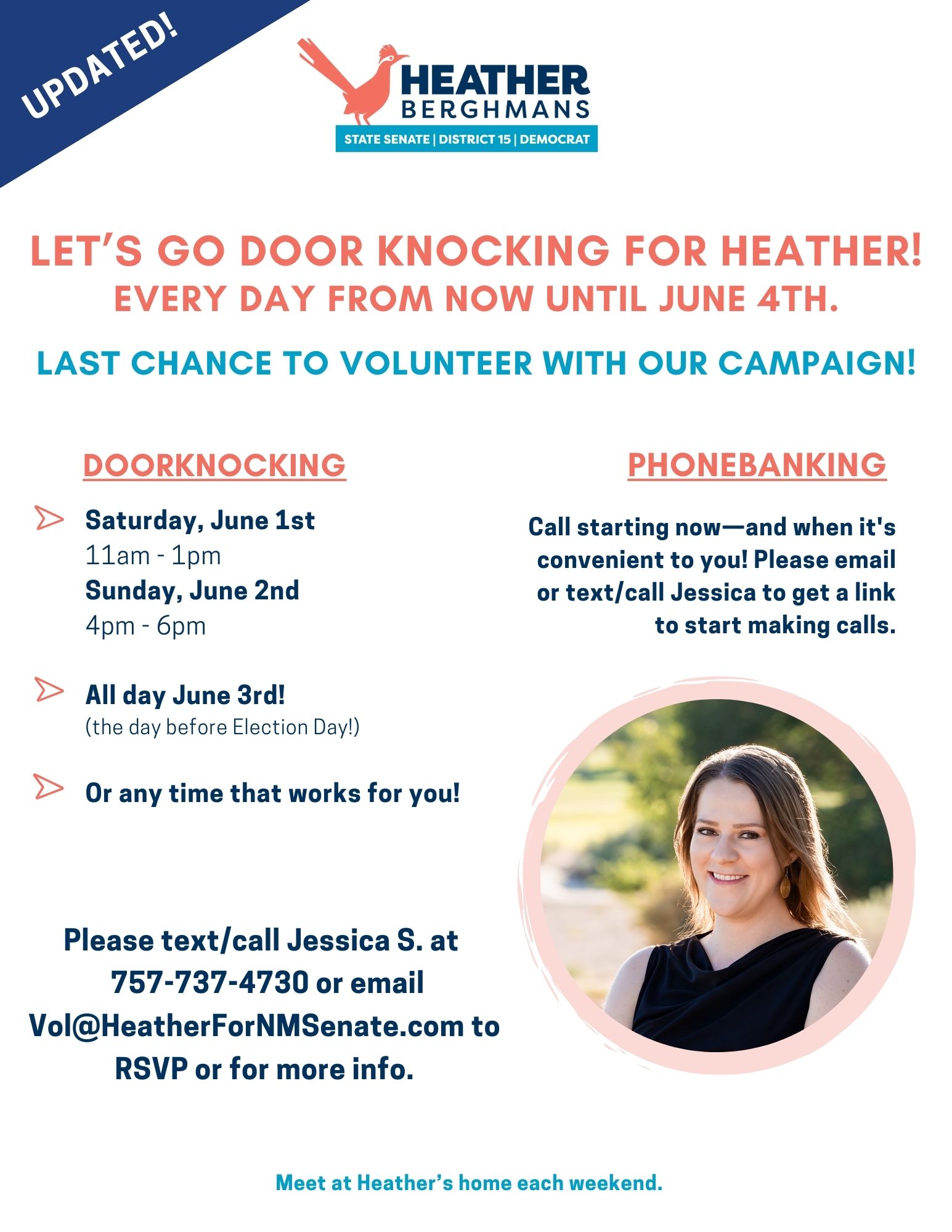 You are currently viewing Final Weekend of Early Voting! Walk with Heather!
