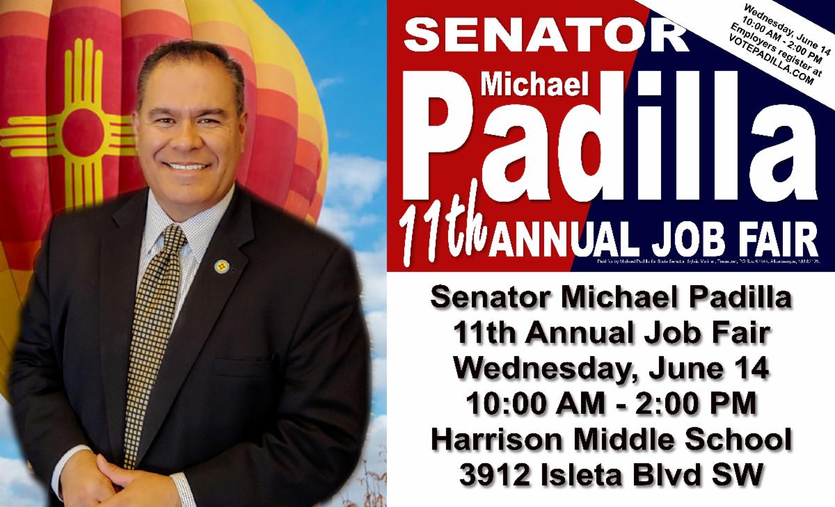 You are currently viewing 11th Annual Senator Michael Padilla Job Fair