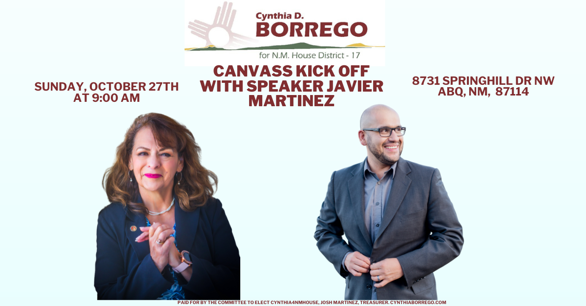 You are currently viewing Canvass with Rep Borrego and Speaker Martinez